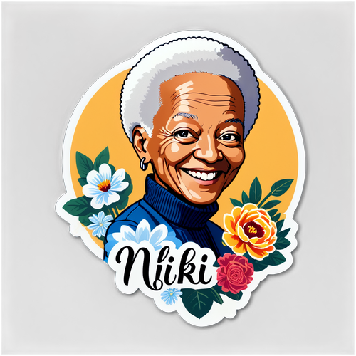 Elegant Sticker Dedicated to Nikki Giovanni