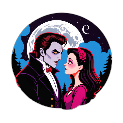 A klasszikus Twilight film stílusában készült romantikus pillanat