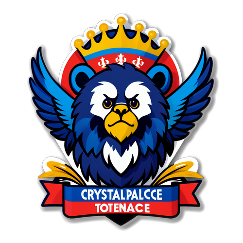 Jangan Lewatkan! Sticker Menakjubkan Crystal Palace dan Tottenham dengan Maskot Ceria di Lapangan Sepak Bola!