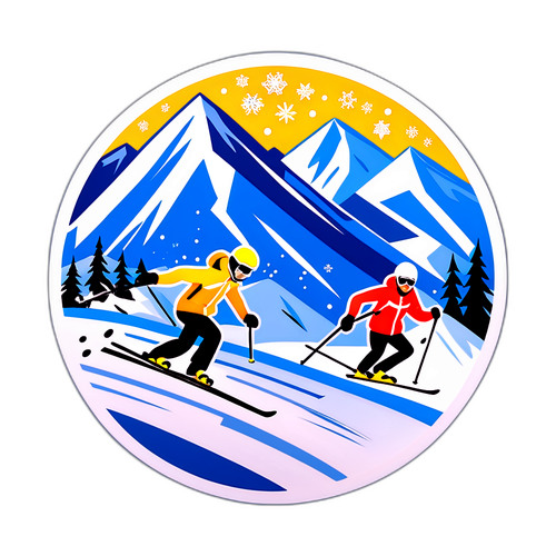 Scena Eccitante dei Sciatori alle Olimpiadi Invernali 2026