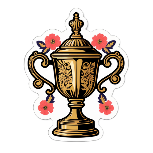 Reka Bentuk Menarik Piala FA Dengan Corak Bunga