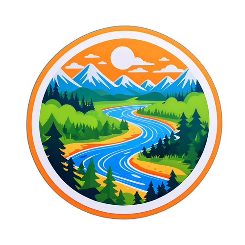 Наклейка з незвичайним дизайном річки Десна