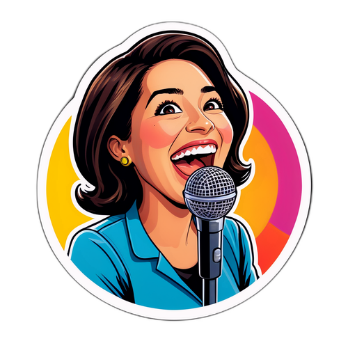 Sticker de Fátima Florez en un escenario de comedia