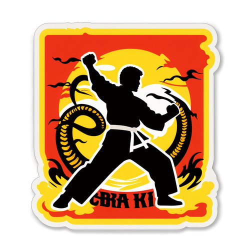 Nostalgisk Cobra Kai klistremerke