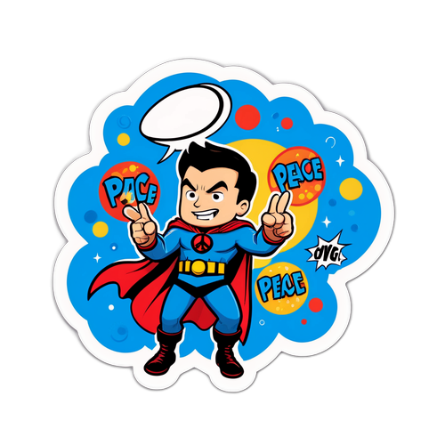 Stiker 'Peacemaker' Lucu dengan Watak Heroik