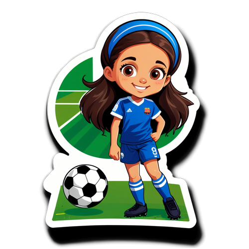 Legesyg sticker af Luis Enriques datter i fodbolduniform