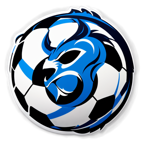 Sticker con el logo de Atalanta y balón de fútbol