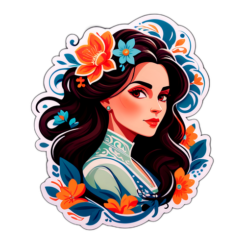 Στιλιζαρισμένη απεικόνιση της γυναίκας Λένα Δροσακή