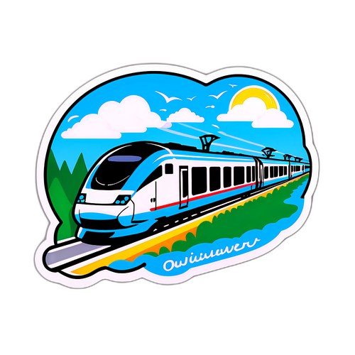 Vue magnifique de la ligne de train à grande vitesse Ouigo