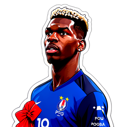 Thiết kế nhãn dán Paul Pogba trong áo đội tuyển Pháp