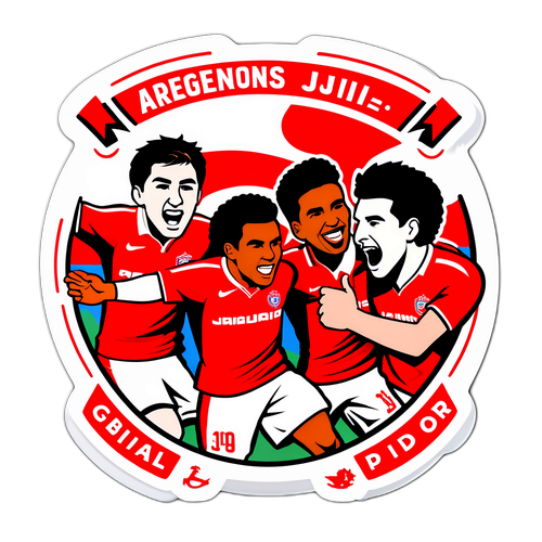 Stiker Perayaan Pemain Argentinos Juniors
