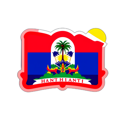 Bandiera di Haiti con simboli di resilienza e cultura
