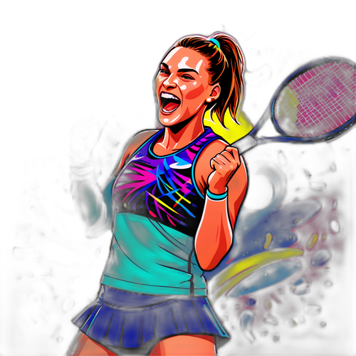 Aryna Sabalenka célébrant une victoire