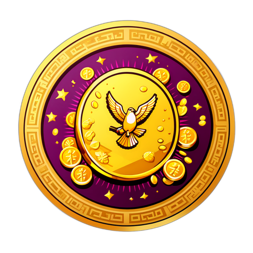 Nhãn dán biểu hiện sự thịnh vượng trong năm mới