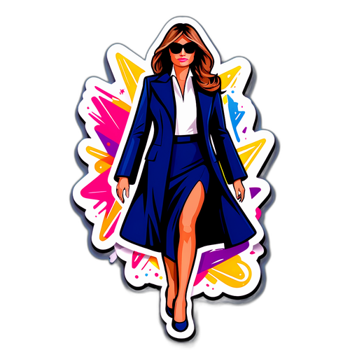 Melania Trump Med Moderne Stil