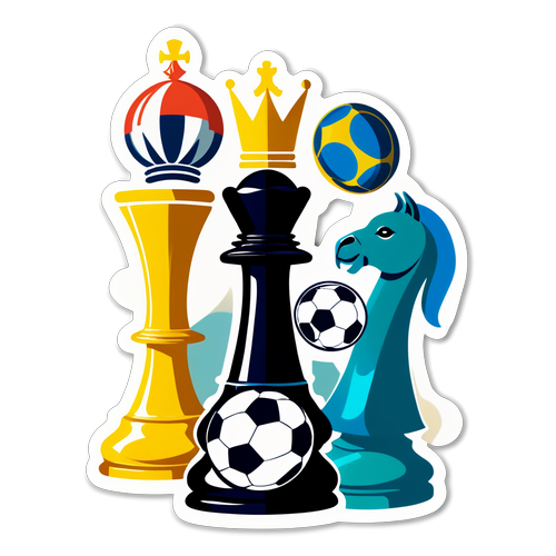 Chess Meets Football Fusion Sticker