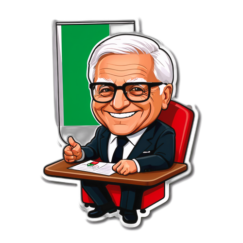 Vriendelijke Sticker van Sergio Mattarella