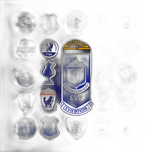 สติกเกอร์รวมทีมเอฟเวอร์ตันและการแข่งขันฟุตบอลแต่ละฤดูกาล