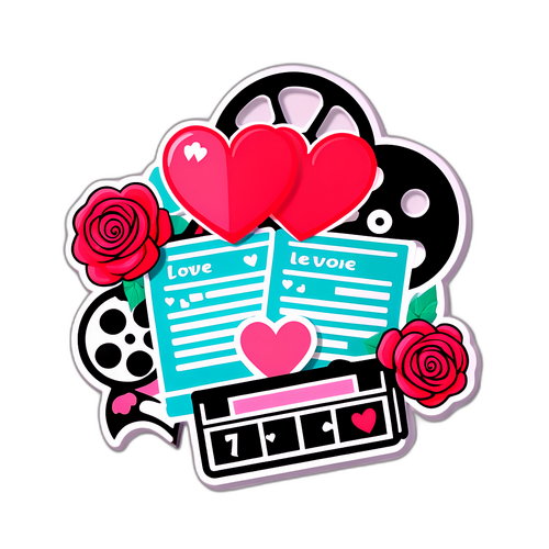 Romantic Film Love Sticker