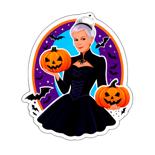 Jamie Lee Curtis Halloween Tribute Sticker