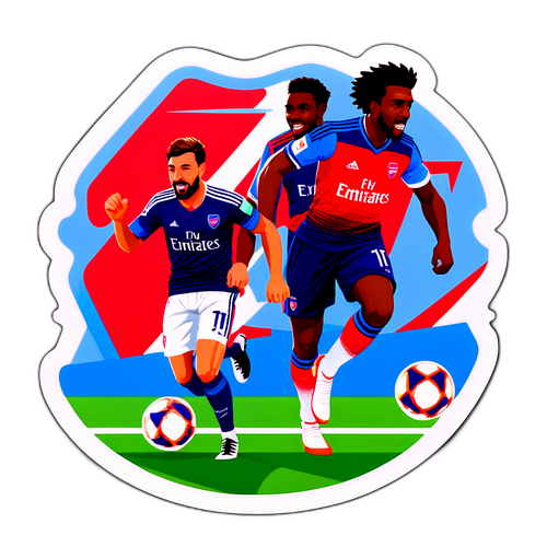 Pemain Arsenal dan Lyon dalam Pertandingan Bersemangat