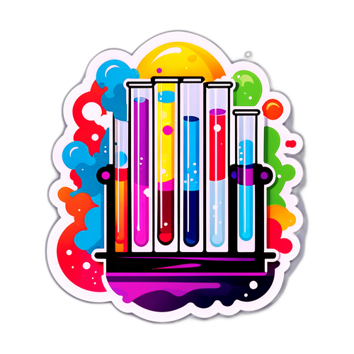 Autocollant créatif sur le thème des tests