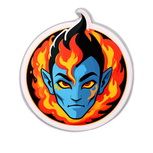 Klistermärke med en design från Avatar: Eld och Aska