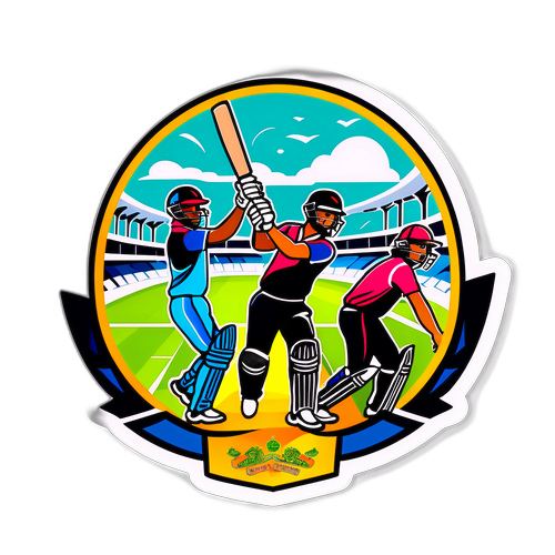 मुश्ताक अली ट्रॉफी के लिए एक रचनात्मक स्टिकर डिज़ाइन