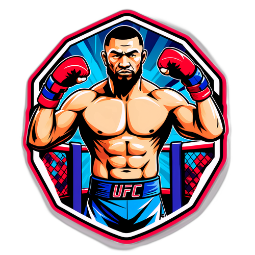 Adesivo UFC: Combattente in Azione