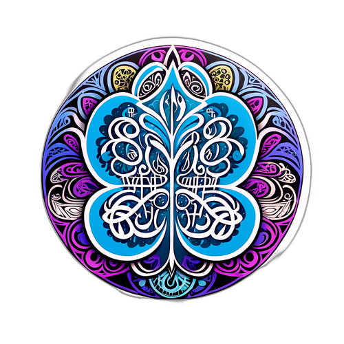 Zen-inspirerad klistermärke med citat