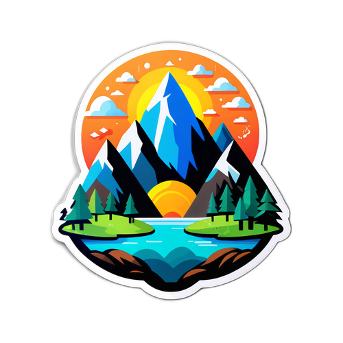 和谐共生的两座山