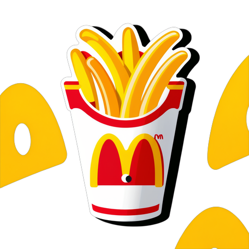 Farverig klistermærke med McDonald's ikoniske gyldne buer