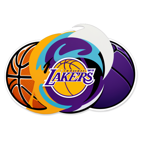 Animadong Sticker ng Lakers at Kings