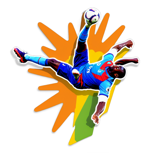 Adesivo de Bolasie em Acrobacia no Campo