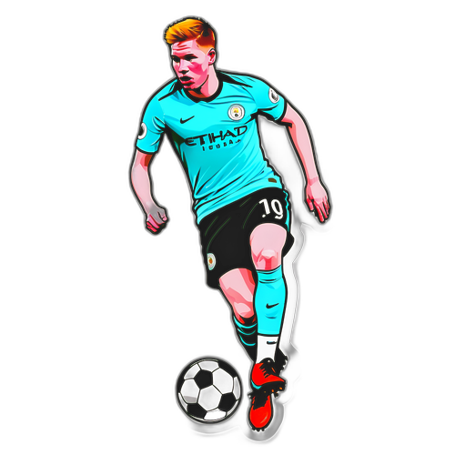 Klistermärke med Kevin De Bruyne i dynamisk position