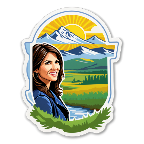 Kristi Noem South Dakota Landscape Sticker