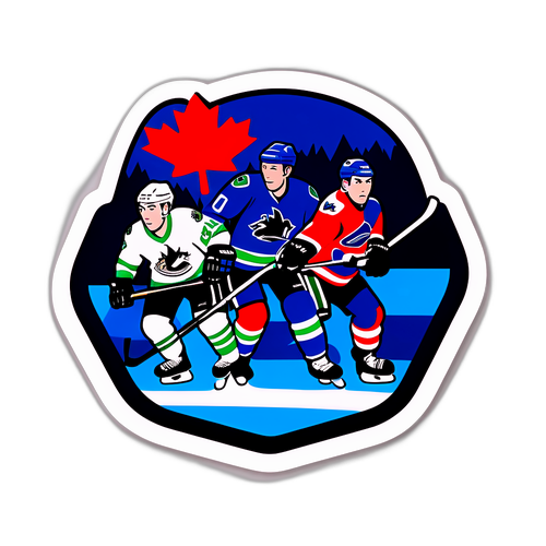 Intensity of Rivalry: Hockey Battle Sticker