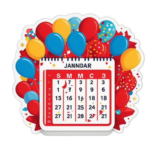 En svensk kalender med festliga dekorationer