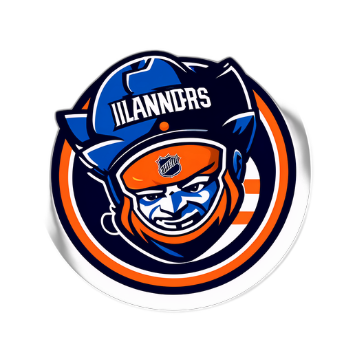 Фанатский значок хоккейной команды Columbus Islanders