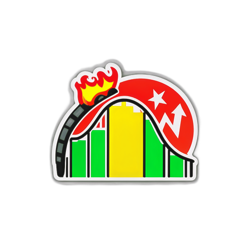 Ekstremalna naklejka z cenami paliw jako rollercoaster