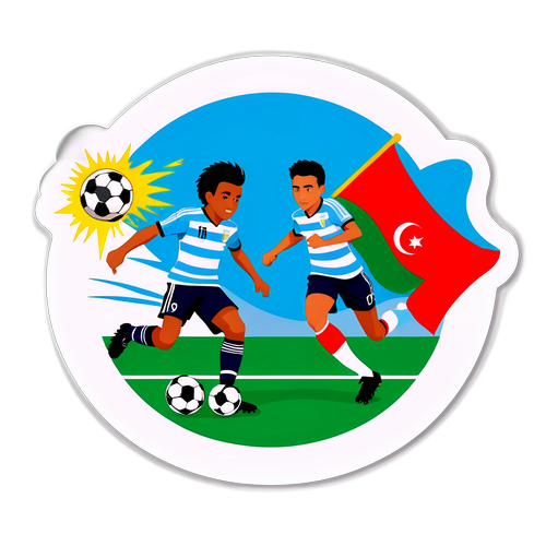 Adesivo Calcio: Argentina U-20 vs Marocco U-20