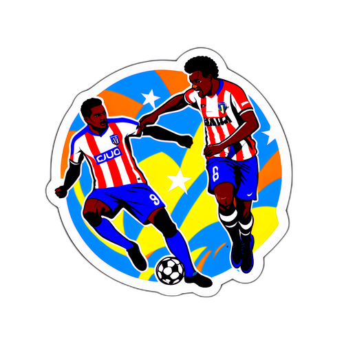 Arte de pegatina de Atlético Mineiro y Bahia en una batalla de goles