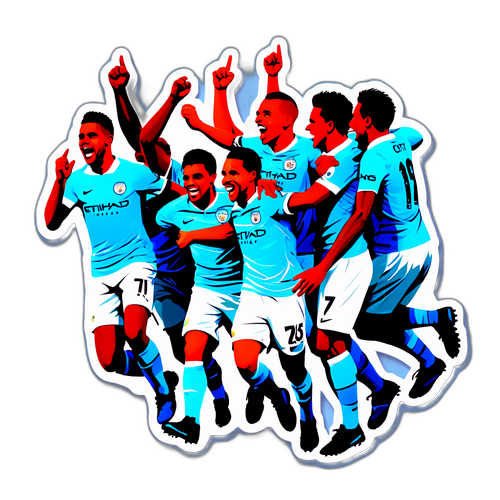 Wachezaji wa Manchester City Wakisherehekea Goli