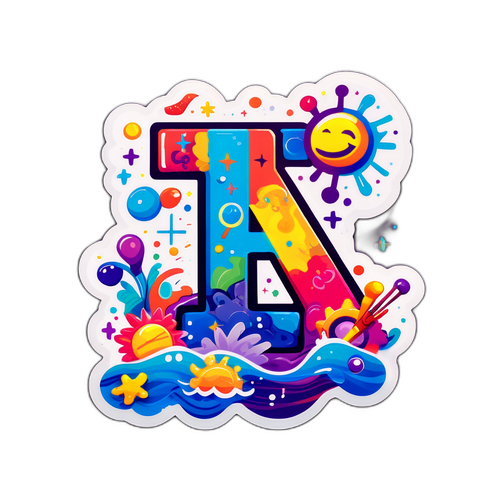 Kolorowa Litera K w Kreatywnym Stylu