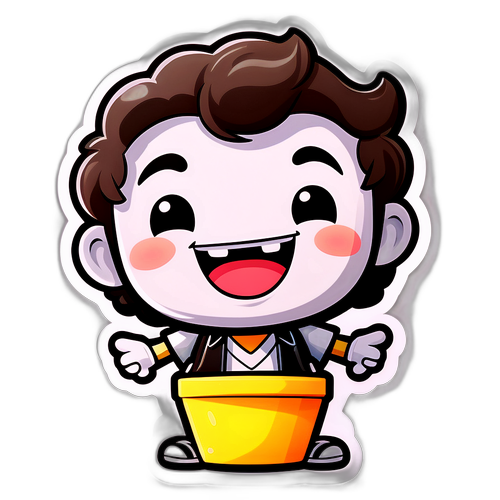 สติกเกอร์การ์ตูนซานโตสที่น่ารัก