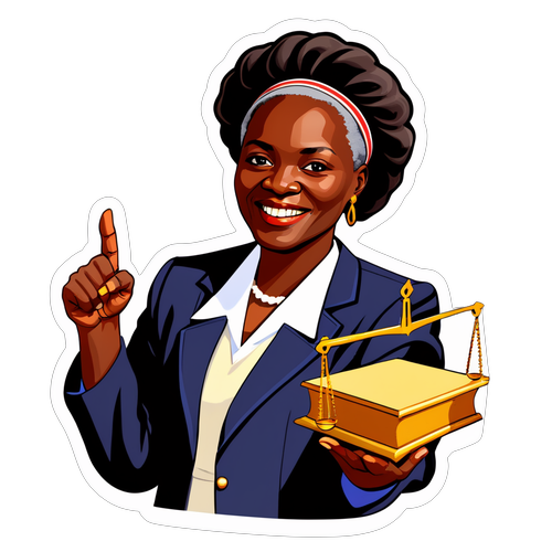 Sticker ya Ujasiri: Dorcas Oduor - Mwanasheria Mkuu wa Kenya Akionyesha Haki na Uongozi