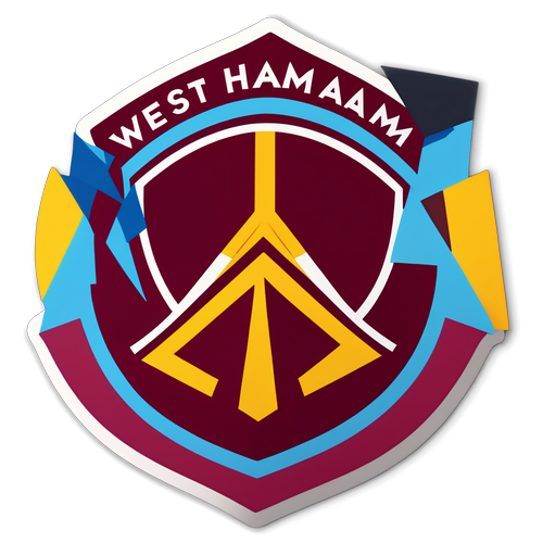 Desain Stiker Abstrak Modern untuk West Ham