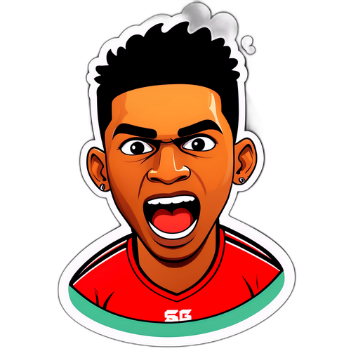 Stiker Lucu Marcus Rashford Dalam Gaya Kartun