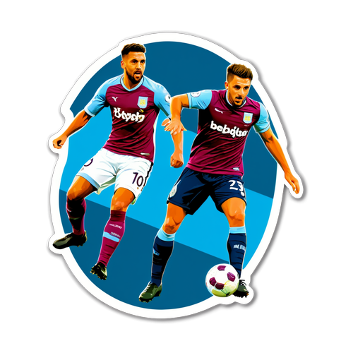 Jugadores en Acción de Aston Villa y Brighton