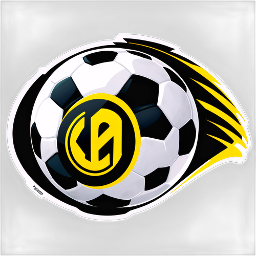 Vitesse Sticker Met Voetbal